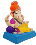 Eco Friendly Ganesha Phetawala Ganpati or Shadu Mitti Ganesha 9"