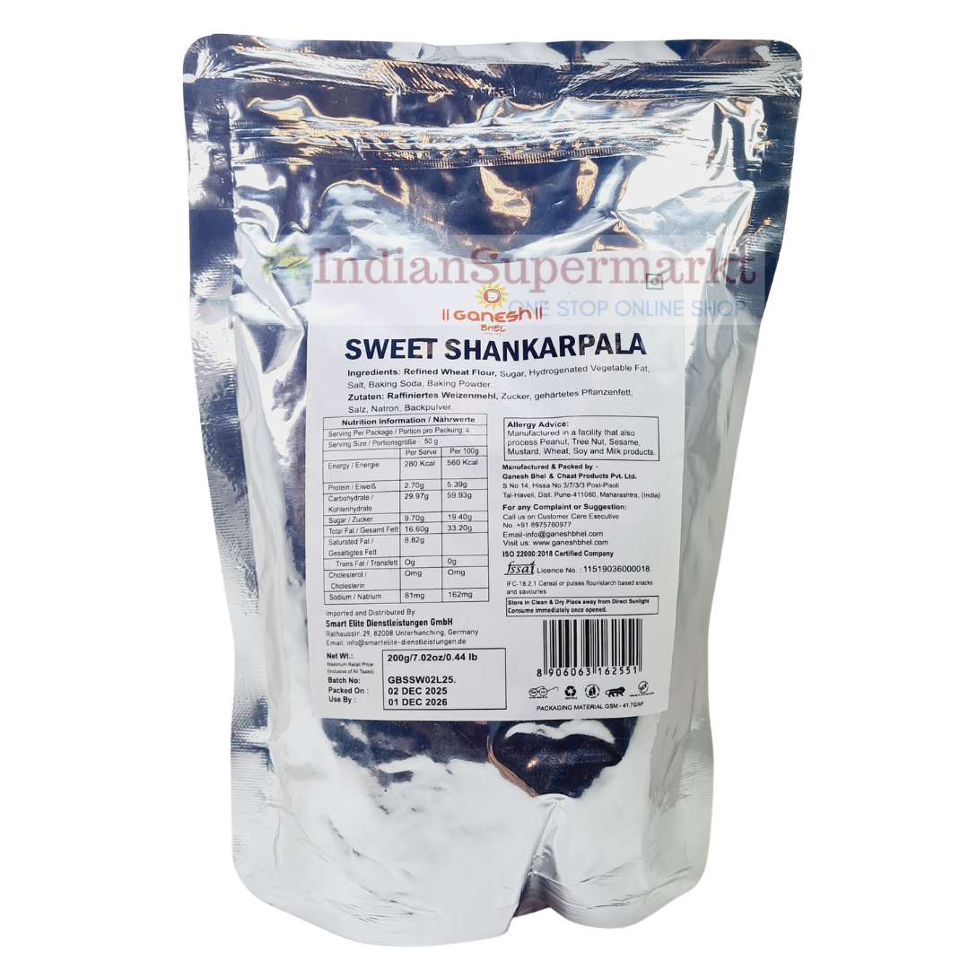 Ganesh Bhel Sweet Shankarpala 200gm - IndianSupermarkt
