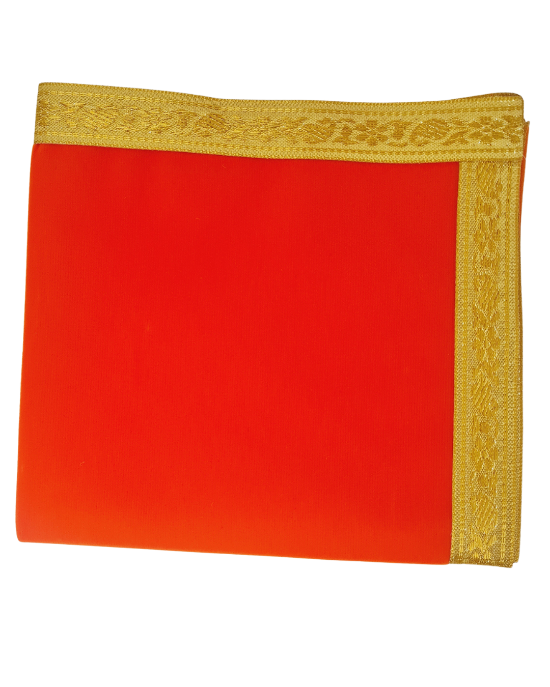 Velvete Aasan for God idols Orange Colour - 32cm X 32cm