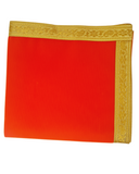 Velvete Aasan for God idols Orange Colour - 32cm X 32cm