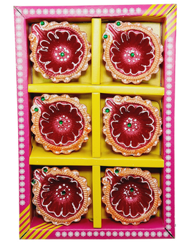Clay Diya or  Mitti Diya  - Set of 6