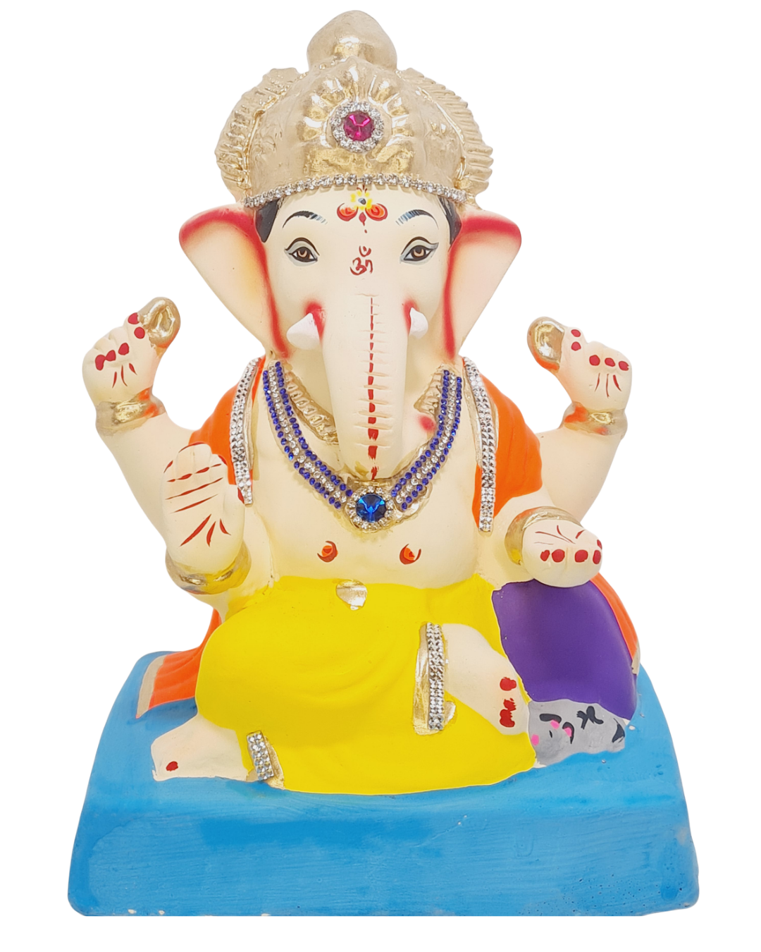 Eco Friendly Swami Samartha Ganesha or Shadu Mati Ganpati 9"