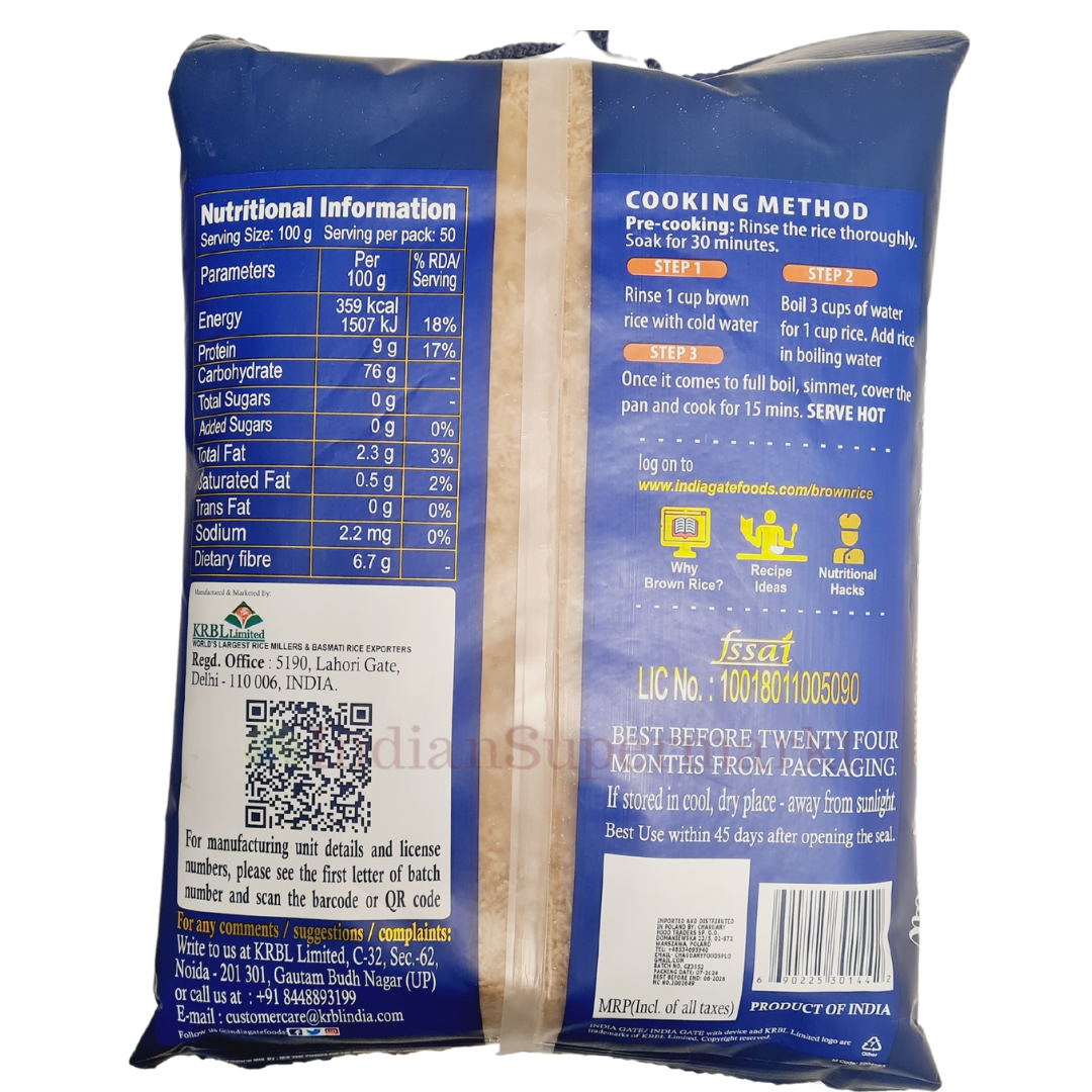 India Gate Rice Brown 5kg