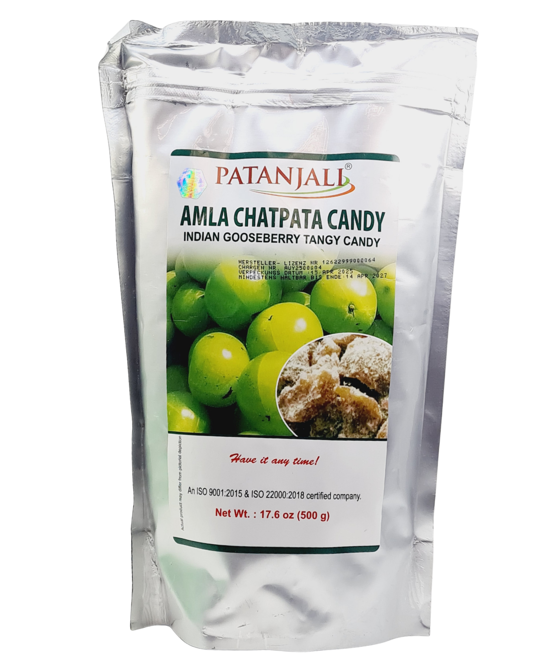 Patanjali Amla Candy Chatpata - Gooseberry Candy Tangy  - 500g