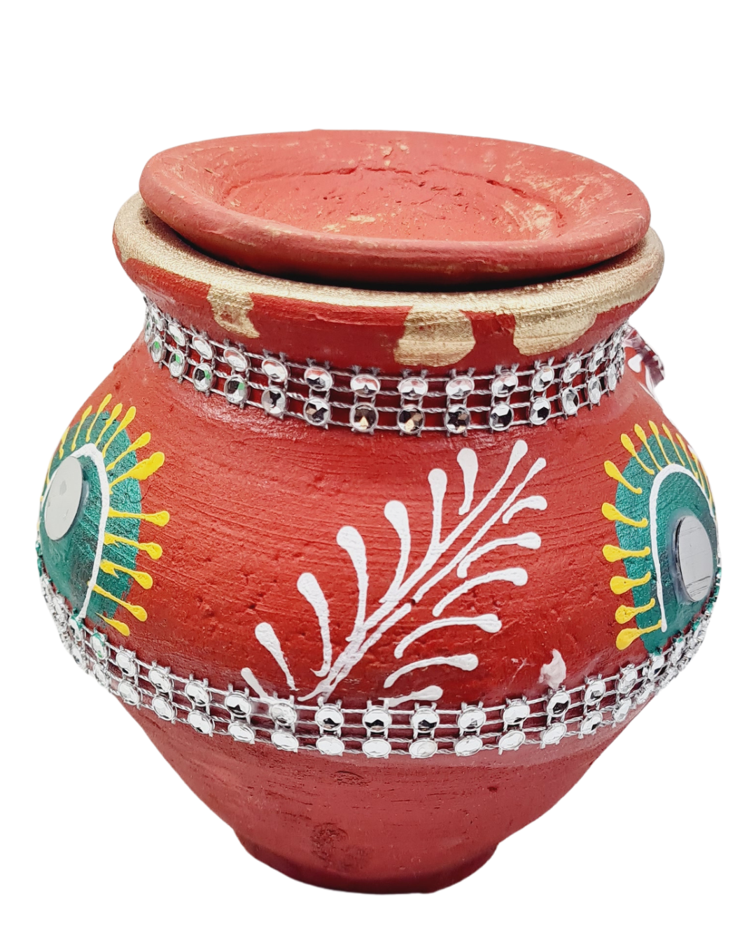 Clay Kalash or Karwa With Lid small