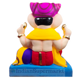 Eco Friendly Ganesha Chaturbhuj Baithakacha Ganpati  or Shadu Mati Ganesha 11