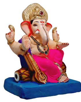 Eco Friendly Shree Veena Ganesh Murti or Shadu Mati Ganesha - indiansupermarkt