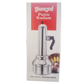 Diamond  StainlessSteel Puttu kudam - Puttu Maker (Gas & Induction Compatible)