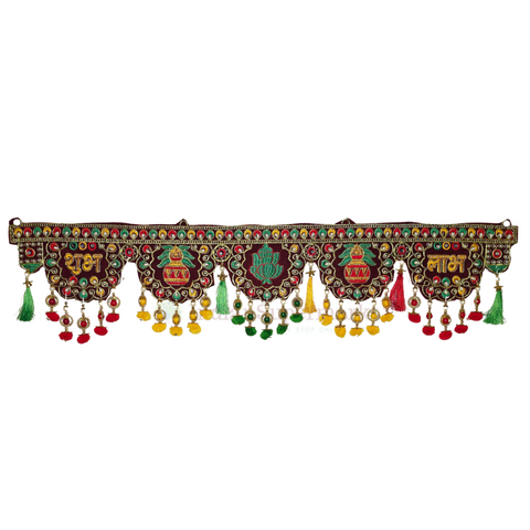 Traditional Craft Multicolour Shubh Labh  Toran or Bandharwar