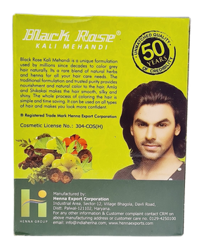 Black Rose Kali Mehndi (Powder Hair dye) -  5sachets x 10gm