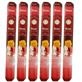 Flute Rose Agarbati - Pack of 6 X 15gm