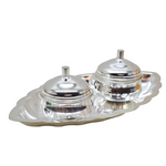 Silver Glow Haldi Kumkum Set