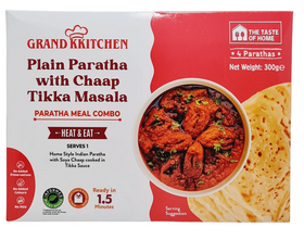 Grand Kitchen Soya Chaap tikka Masala  with Plain Paratha - Heat & Eat - 300gm