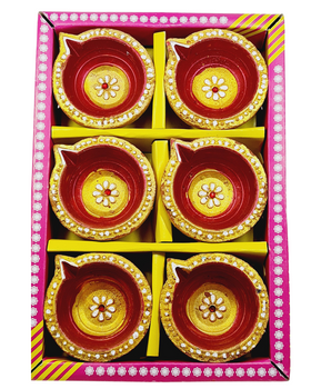 Clay Diya or  Mitti Diya  - Set of 6