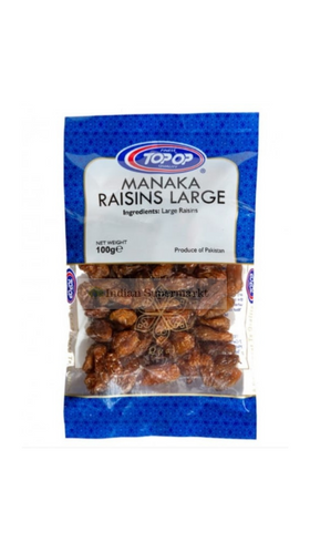 Heera/Top OP Munaka Brown Raisins Large 100gm - IndianSupermarkt