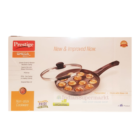 Prestige Paniyarakkal or Appam Pan with Lid Omega Select Plus - indiansupermarkt