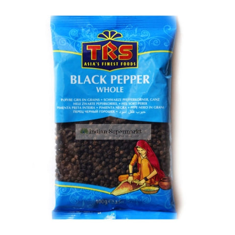 TRS Black Pepper Whole 100gm - Indiansupermarkt