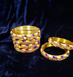 A Set of 2 Bangles- Multicoloured Bangles - Indiansupermarkt