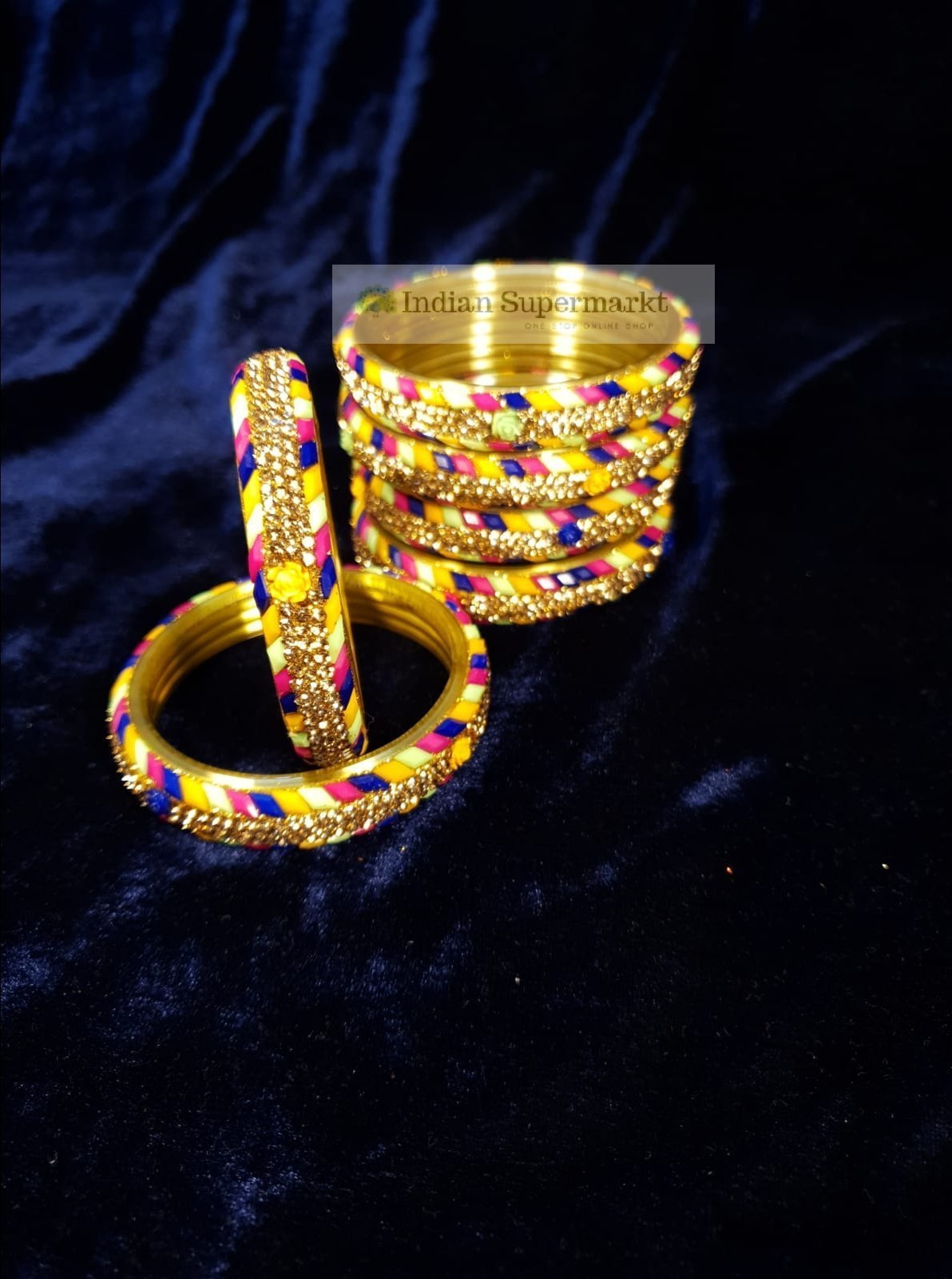 A Set of 2 Bangles- Multicoloured Bangles - Indiansupermarkt