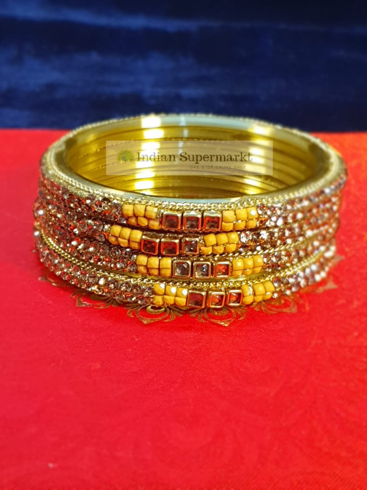Set of 4 Golden Bangles - Indiansupermarkt
