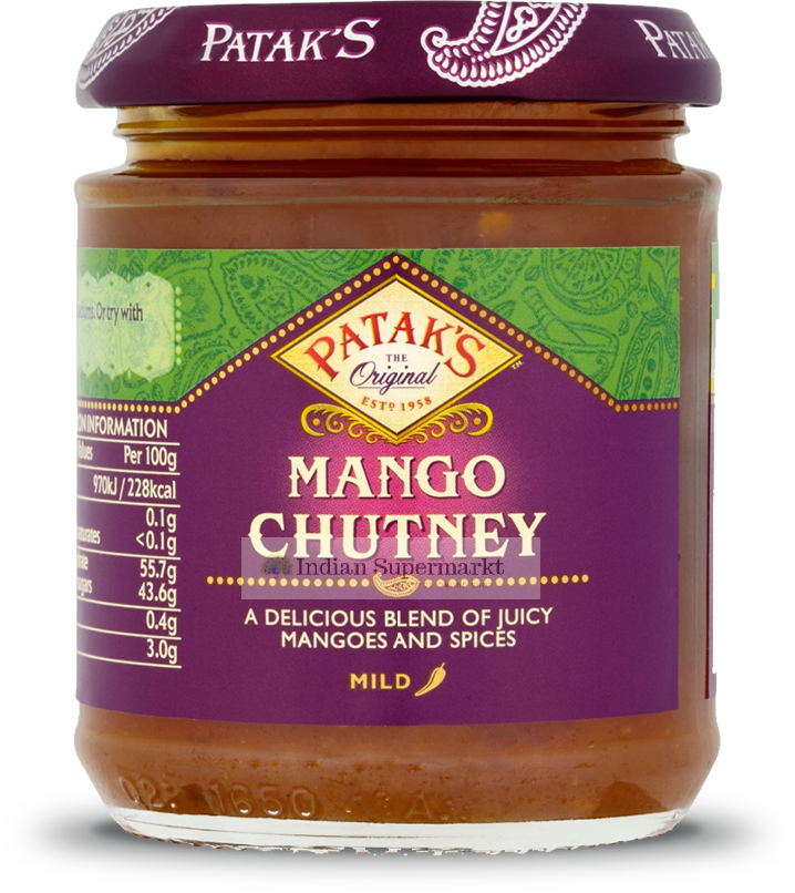 Patak Mango Chutney mild 340gm - Indiansupermarkt