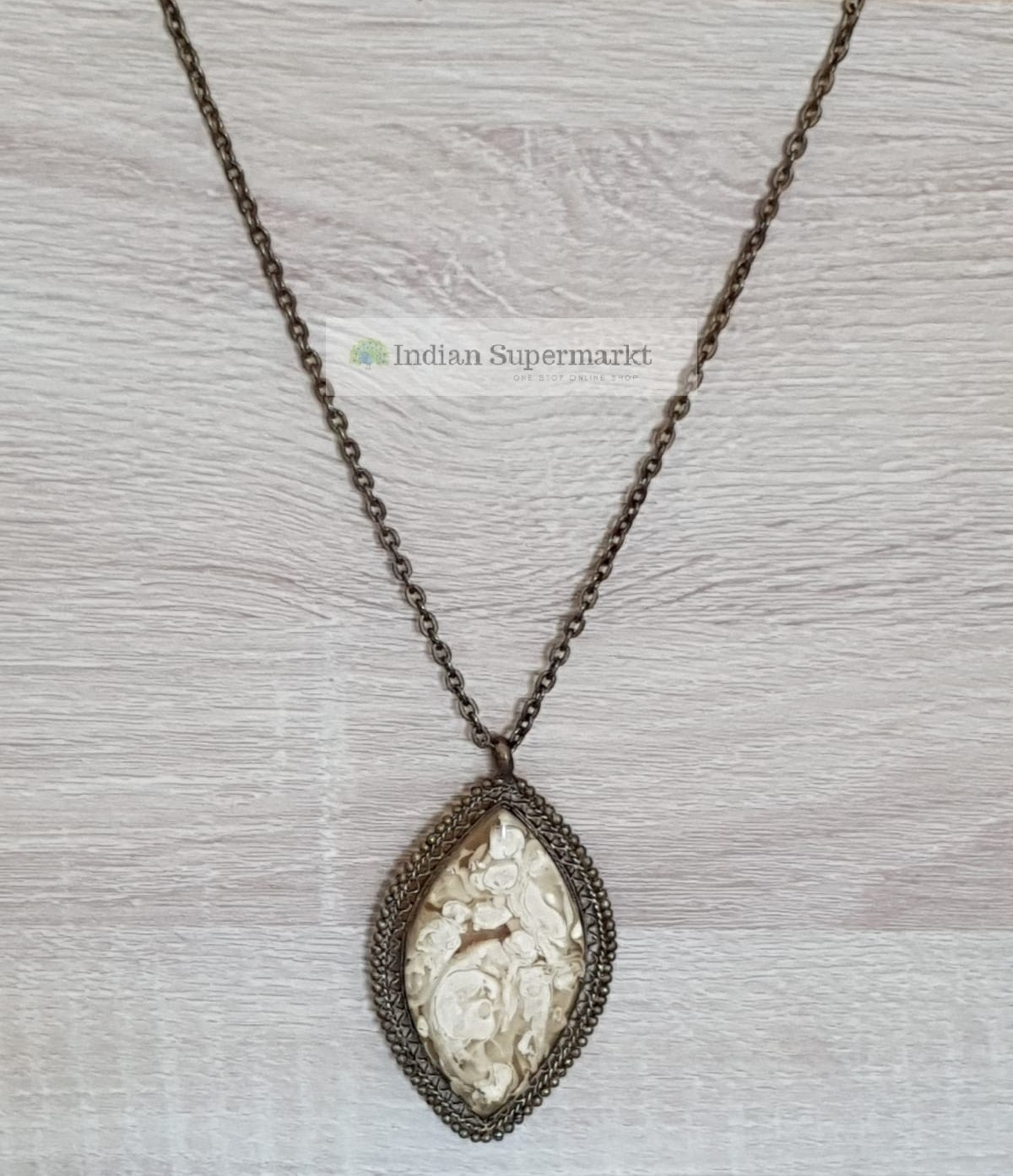Stone Pendant Necklace - Indiansupermarkt