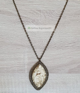 Stone Pendant Necklace - Indiansupermarkt