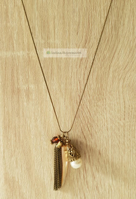 Tusk & Pearl Necklace - Indiansupermarkt