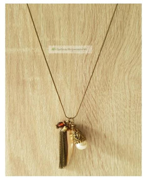 Tusk & Pearl Necklace - Indiansupermarkt