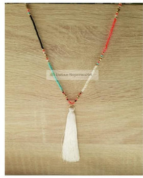 Thread & Pearls Necklace - Indiansupermarkt