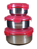 Steel Containers -Set of 3 Boxes - Indiansupermarkt