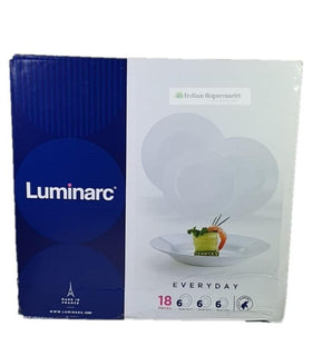 Luminarc -Set of 18 Dinner Plates - Indiansupermarkt
