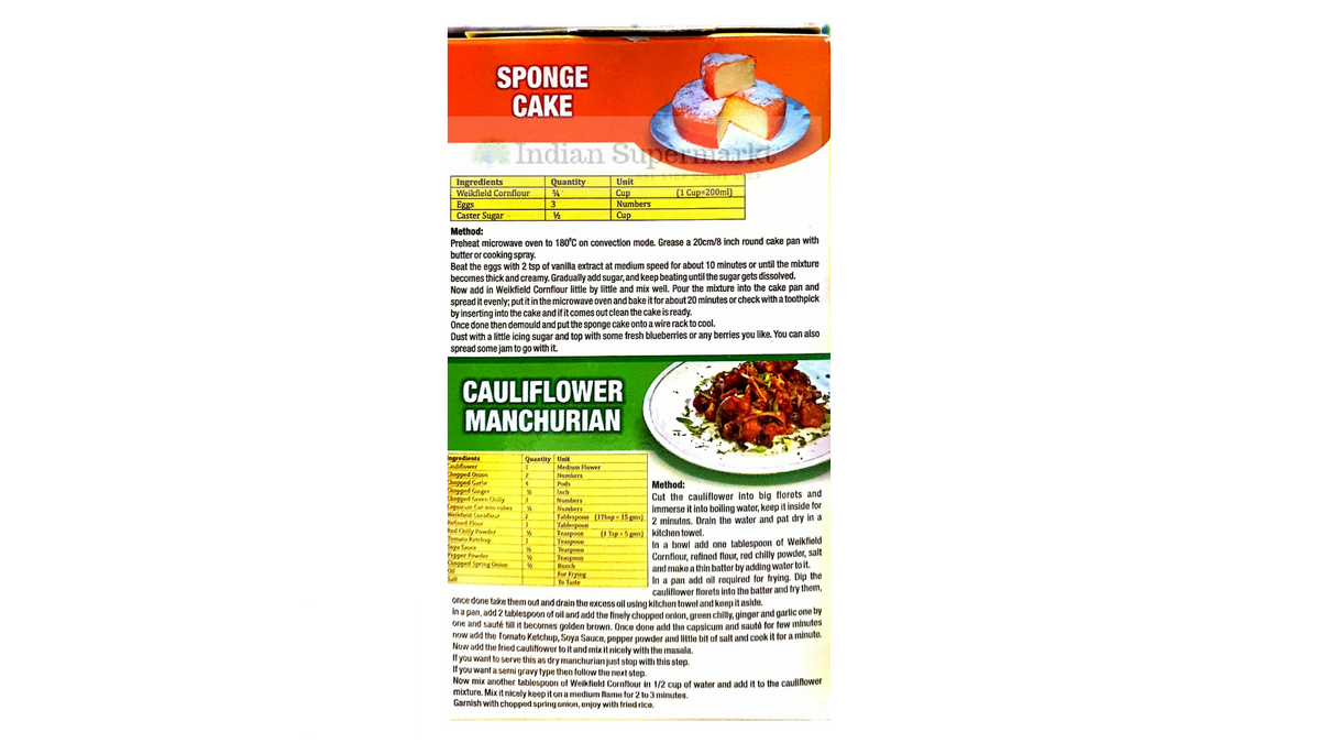 Weikfield Corn flour 500gm - IndianSupermarkt