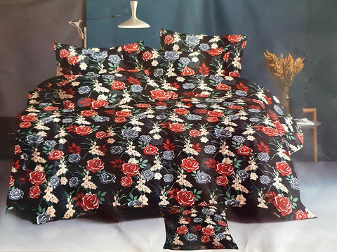 Black Roses Bedsheet - indiansupermarkt