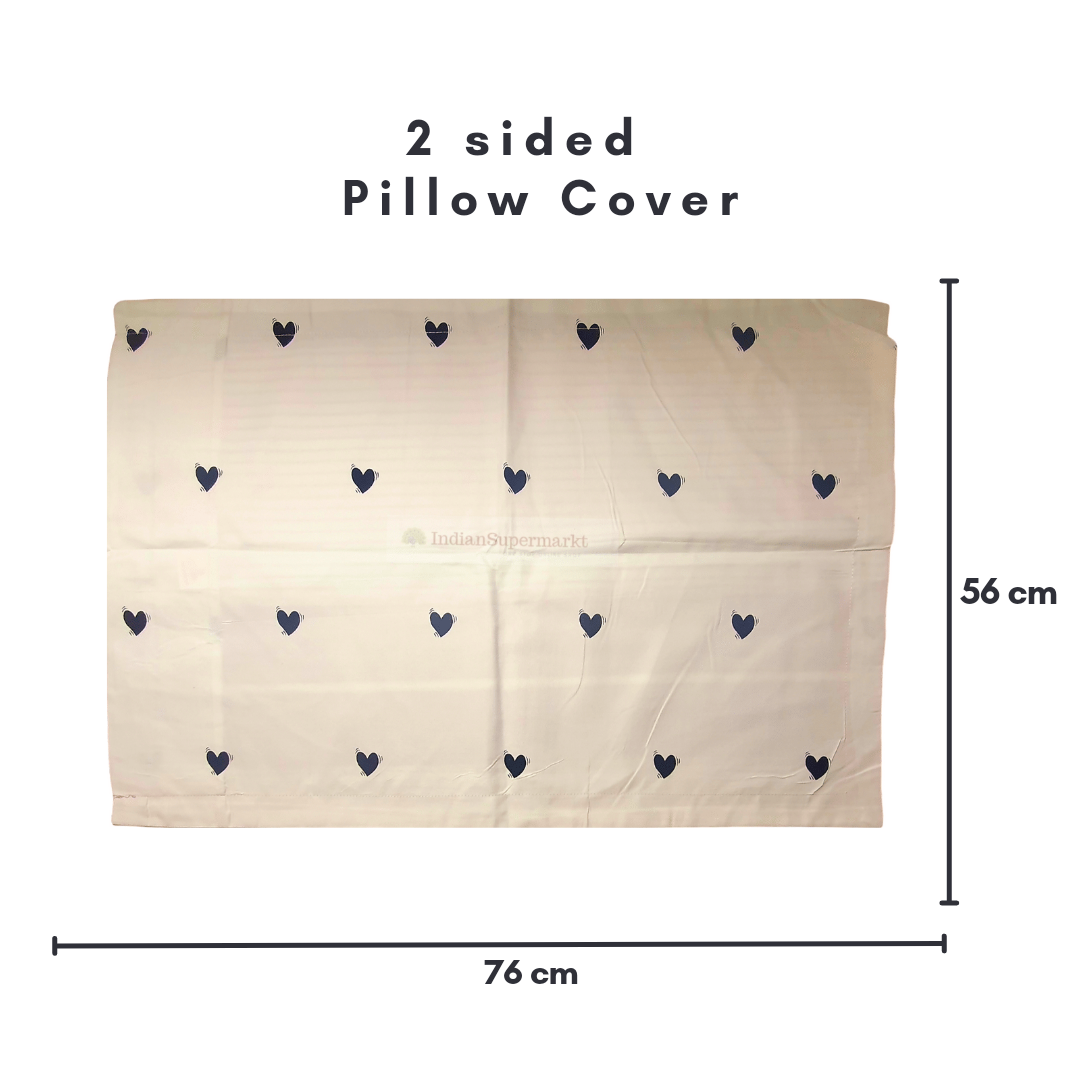 Double Bed Bedsheet Cover Set Doubled Sided Pillows