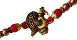 metal peacock rakhi - indiansupermarkt