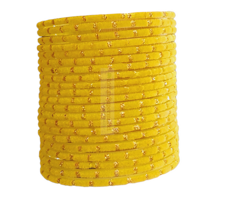 Glass Bangles yellow for Teej - indiansupermarkt