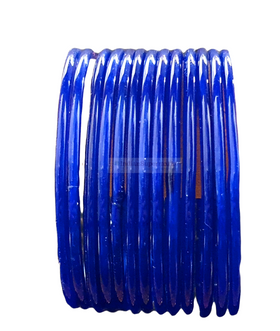Blue plain glass bangles - indiansupermarkt