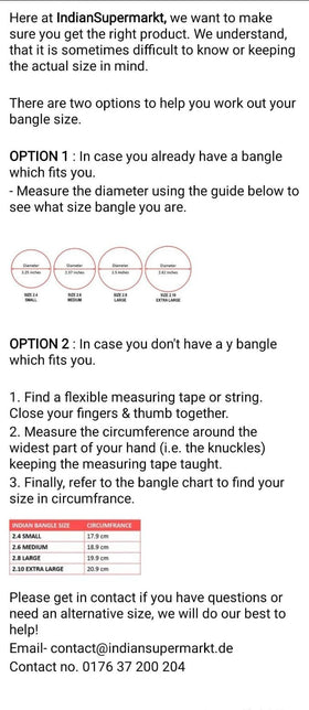 How to measure bangles size - indiansupermarkt