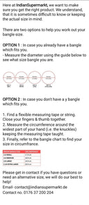 How to measure Bangle size - indiansupermarkt
