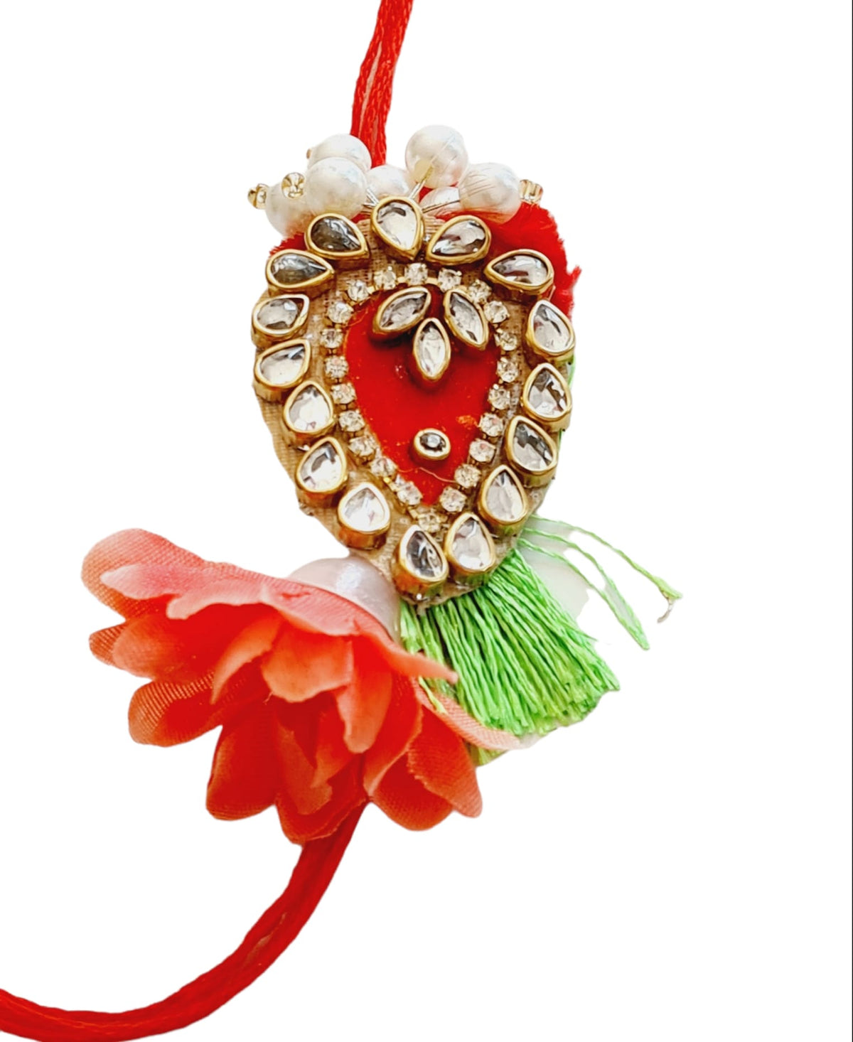 Exclusive Kunden and Pearls Rakhi - indiansupermarkt