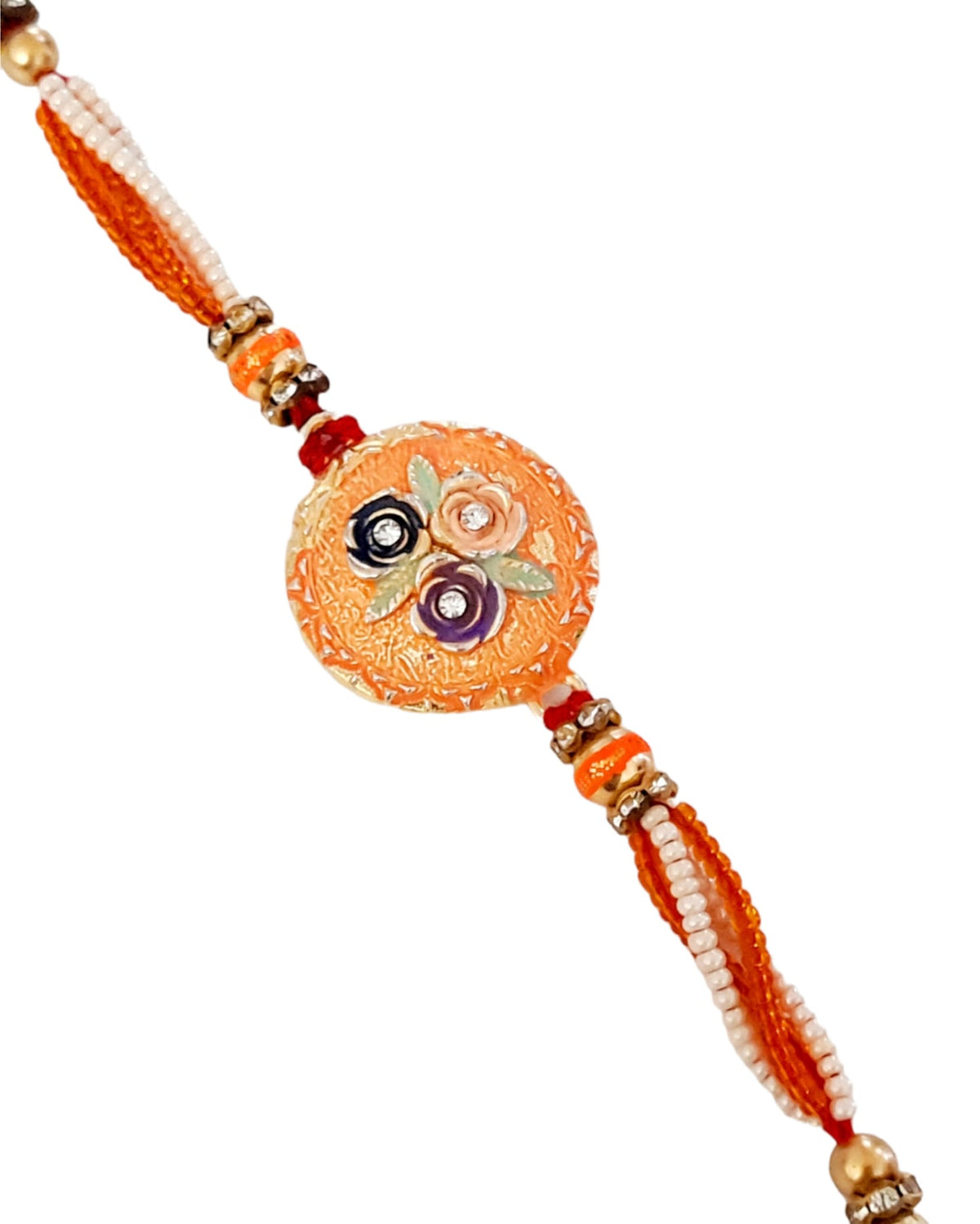 Ferns and Petals Orange Rakhi - indiansupermarkt