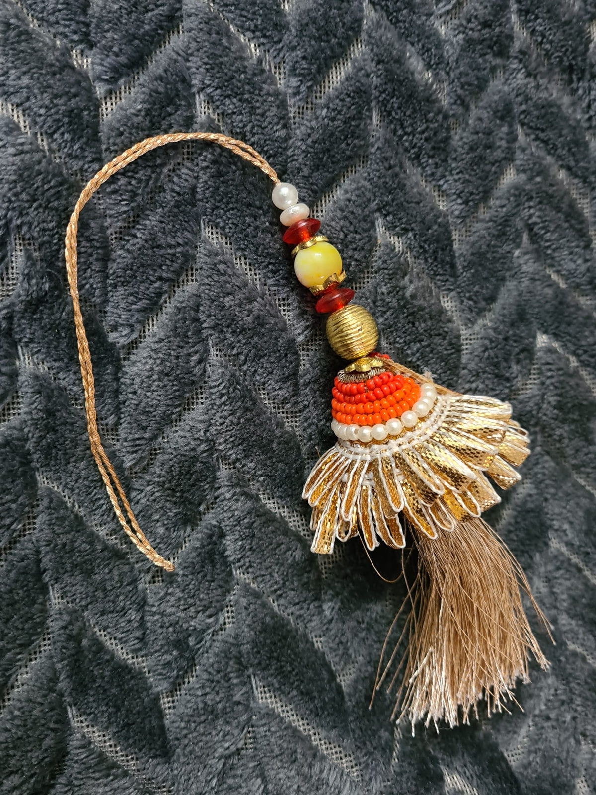 Gota work Lumba Rakhi - indiansupermarkt