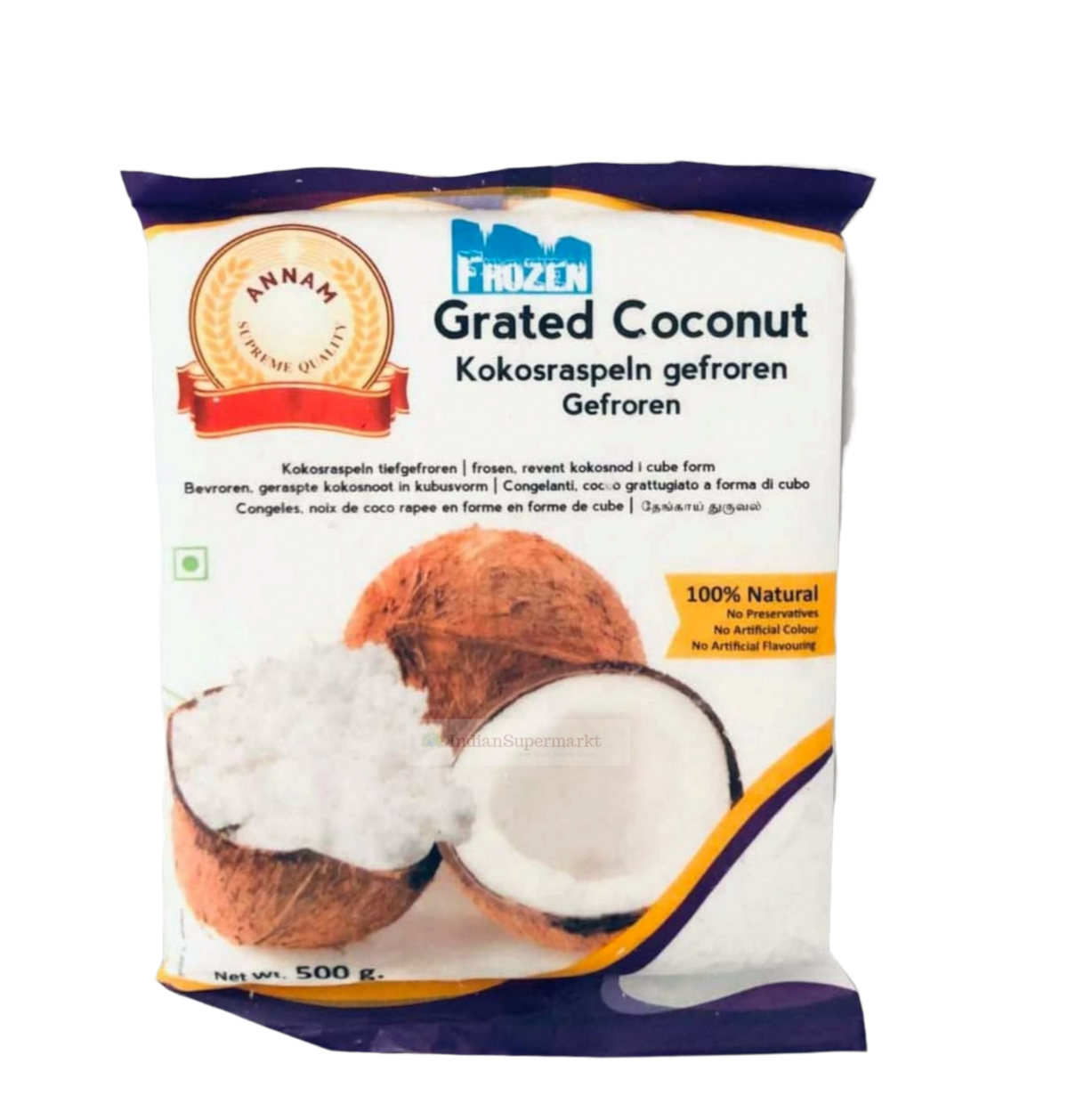 Annam frozen grated  coconut - indiansupermarkt