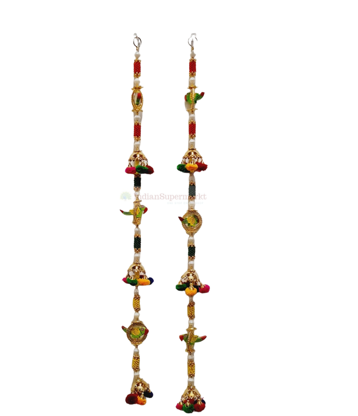 Toran Traditional Pearl and Pompons - Set of 2