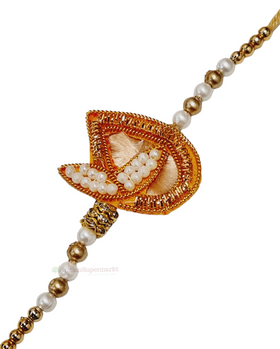 Golden pearls Rakhi - indiansupermarkt