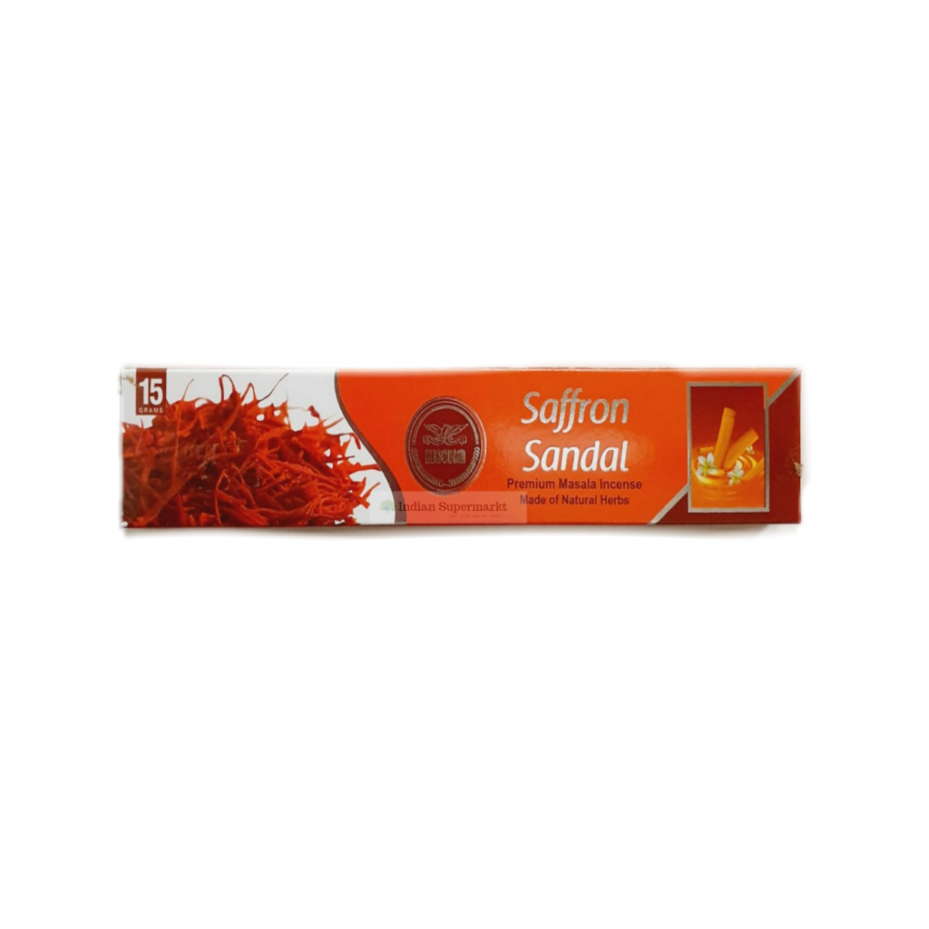 Incense Sticks Saffron Sandal - indiansupermarkt