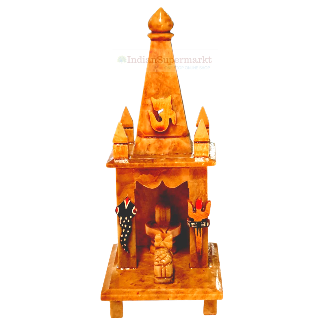 Marble Shivling with Nandi in Temple - indiansupermarkt