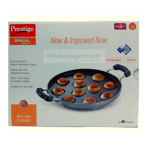 Prestige Paniyarakkal or Appam Pan with Lid Omega Select Plus - indiansupermarkt
