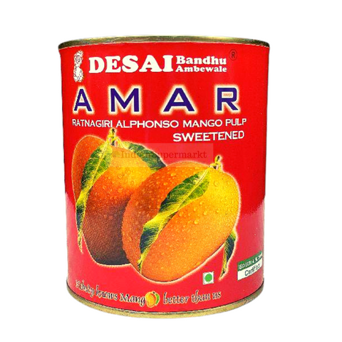 Amar Ratnagiri Alphonso Mango Pulp Natural  - indiansupermarkt